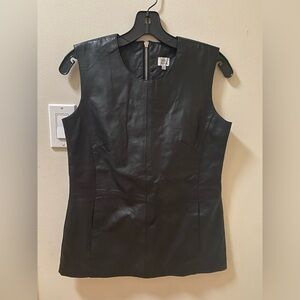 Authentic Iris & Ink Leather Sleeveless Top — Timeless, Priced to Sell